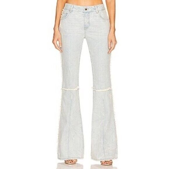 Retrofête Cillian Flare Jeans in Blue Dawn Size 24 - Picture 1 of 12